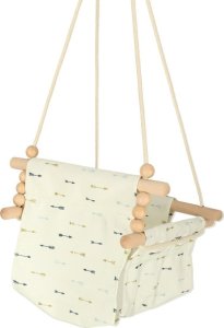 Huśtawka Huśtawka dla dzieci materiałowa drewniana wisząca strzałki 7