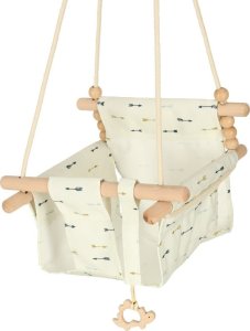 Huśtawka Huśtawka dla dzieci materiałowa drewniana wisząca strzałki 8