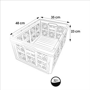 Keeeper KEEEPER - Kosz składany - IDA - skrzynka - pojemnik - nordic blue - 32 L 8