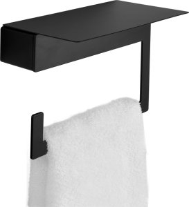 KAPITAN Towel holder with shelf Kapitan NEO 82 24 55, black matte 1