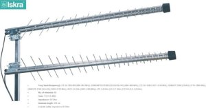 Antena Iskra Iskra Antenna P-60 5G L700 U-MIMO +RG59 2x10m+2xSMA Sidabrinis 1