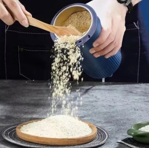 Młynek do kawy Aptel Elektryczny MŁYNEK do kawy mielenia kawy przypraw 300W +łyżeczka niebieski DA214 4