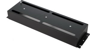 Panel 19" z szyną DIN do zabudowy aparatury modułowej w szafie, czarny 1