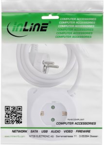 InLine InLine® Charging Cube, 3x earthing contact, 2x USB-C, 2x USB-A, white, 2m 5