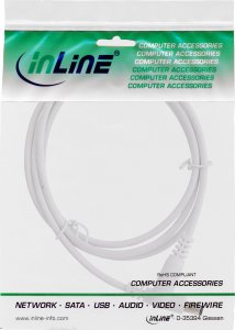 InLine InLine® DC extension cable, DC plug male/female 5.5x2.1mm, white, 3m 2