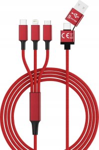 Smrter smrter Hydra ULTRA 5in1 Nylon-Ladekabel, 120cm, red retail 1