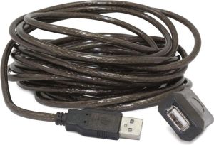 Kabel USB Gembird przedłużacz, USB 2.0, 15m, czarny (UAE-01-15M) 1
