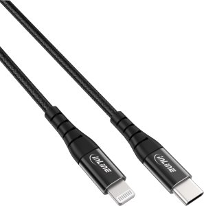 InLine InLine® USB-C Lightning cable, for iPad, iPhone, iPod, black/aluminium, 2m MFi-Certified 1