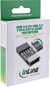 InLine InLine® USB 2.0 to USB 3.2 Type-E Key-A Adapter internal 3