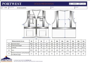 Portwest C476 - Kamizelka ostrzegawcza Executive Warsaw - żółty-granatowy 5XL 12