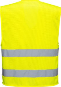 Portwest C374 - Kamizelka ostrzegawcza siatkowa z dwoma taśmami - żółty 4X/5X 4