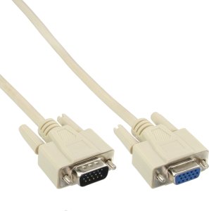 Kabel InLine InLine® VGA Cable 15 HD male to female grey 3m 1