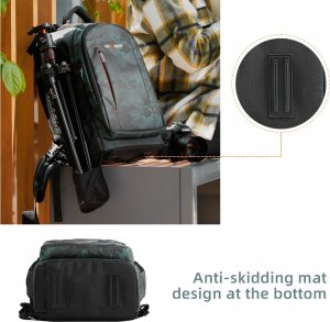 Plecak K&F PLECAK fotograficzny na 2 APARATY + LAPTOPA pojemny 15