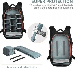 Plecak K&F PLECAK fotograficzny na 2 APARATY + LAPTOPA pojemny 3