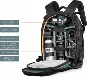 Plecak K&F PLECAK fotograficzny na 2 APARATY + LAPTOPA pojemny 6