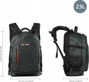 Plecak K&F PLECAK fotograficzny na 2 APARATY + LAPTOPA pojemny 7