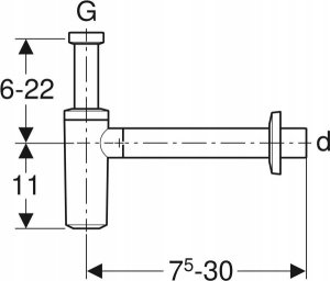 Syfon Geberit Syfon umywalkowy butelkowy [1/10/240] 2
