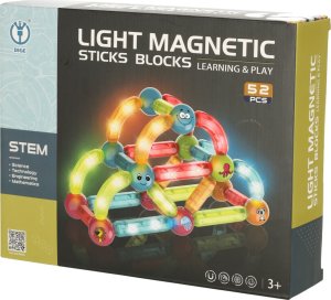 Klocki magnetyczne dla małych dzieci świecące 52 elementy 7