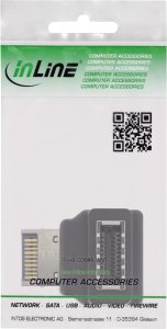 InLine InLine® USB 3.2 adapter internal, front panel USB-E male to USB-E female 90° 3