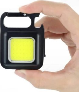 Latarka OEM Mini lampka latarka brelok COB LED czarny 11