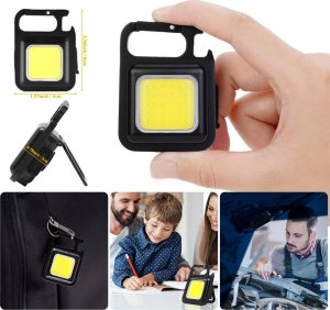 Latarka OEM Mini lampka latarka brelok COB LED czarny 13