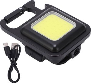 Latarka OEM Mini lampka latarka brelok COB LED czarny 8