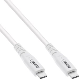 InLine InLine® USB4 cable, USB Type-C male/male, PD 240W, 8K60Hz, TPE white, 1m 1