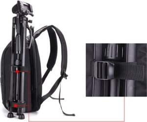 Plecak 4kom.pl Plecak fotograficzny wodoodporny pokrowiec na aparat, sprzęt fotograficzny, laptop 15.6 duży 44x30x19 Czarno-czerwony 5