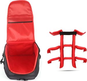 Plecak 4kom.pl Plecak fotograficzny wodoodporny pokrowiec na aparat, sprzęt fotograficzny, laptop 15.6 duży 44x30x19 Czarno-czerwony 6