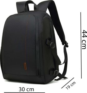 Plecak 4kom.pl Plecak fotograficzny wodoodporny pokrowiec na aparat, sprzęt fotograficzny, laptop 15.6 duży 44x30x19 Czarno-czerwony 8