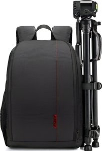 Plecak 4kom.pl Plecak fotograficzny wodoodporny pokrowiec na aparat, sprzęt fotograficzny, laptop 15.6 duży 44x30x19 Czarno-czerwony 10