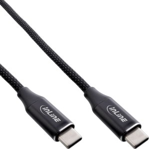 InLine InLine® Magnetic USB-C cable, USB-C male/male, 100W, black, 1.5m 1