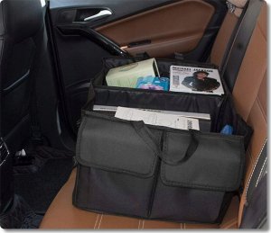 TORBA ORGANIZER BAGAŻNIKA SAMOCHODU AUTA KUFER XL CZARNA USZTYWNIONY 2