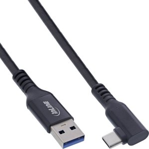 InLine InLine® USB 3.2 Gen.1 cable, USB-C plug angled - USB-A plug for VR, black, 5m 1