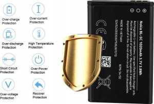Bateria OEM Bateria do Nokia 1100 , 3110, E50 BL-5C 800 mAh 6