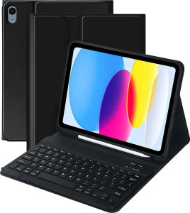 Etui na tablet Etui Ochronne Z Klawiatura Bezprzewodowa Alogy Keyboard Case Z Miejscem Na Rysik Do Apple Ipad 10.9 2022 Czarne 1