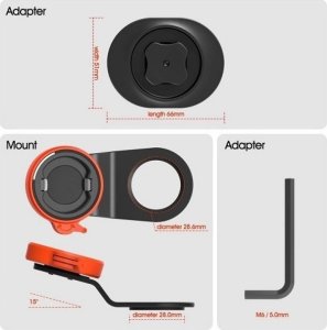 Extra Digital Extra Digital Telefono laikiklis dviračiui, tvirtinamas prie rėmo, oranžinis 2