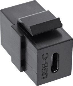 Adapter USB InLine InLine® USB 3.1 Snap-In module, USB-C F/F, black housing 1