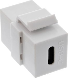 Adapter USB InLine InLine® USB 3.1 Snap-In module, USB-C F/F, white housing 1