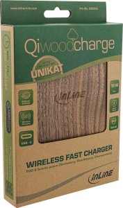 Ładowarka InLine InLine® Qi woodcharge, Smartphone wireless fast charger, 5/7,5/10W/15W, type C 3