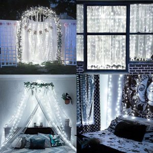 Lampki choinkowe OEM Kurtyna Ledowa (200 lampek LED) 3m x 2m COLD WHITE / ZIMNY BIAŁY 3