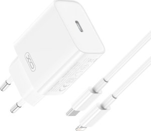 Ładowarka Xo Ładowarka Sieciowa Ce15 Pd 20W 1X Usb-C Biała + Kabel Usb-C - Lightning 1