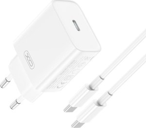 Ładowarka Xo Ładowarka Sieciowa Ce15 Pd 20W 1X Usb-C Biała + Kabel Usb-C - Usb-C 1