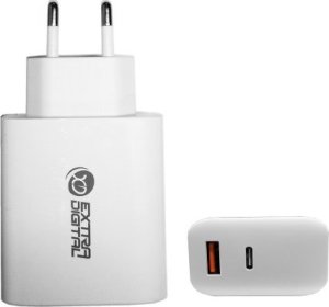 Ładowarka Extra Digital Kroviklis EXTRA DIGITAL GaN USB Type-C, USB Type-A: 65W, PPS 2