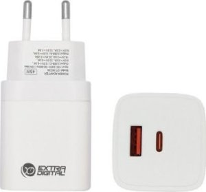 Ładowarka Extra Digital Kroviklis EXTRA DIGITAL GaN USB Type-C, USB Type-A: 45W, PPS 1
