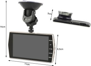 Wideorejestrator Kamera samochodowa full hd z wyświetlaczem lcd cofania wideorejestrator 7