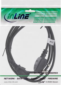 Kabel zasilający InLine InLine® Power cable, England plug to 3pin IEC C13, black, H05VV-F, 3x0.75mm², 1,0m 2