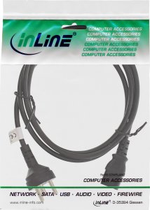 Kabel zasilający InLine InLine® Denmark power cable, black, 3m 2