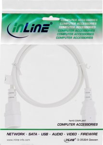 Kabel zasilający InLine InLine® Power cable extension, C13 to C14, white, 0.3m 2