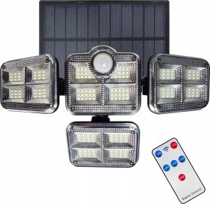 Naświetlacz Eko-Light Milagro naświetlkacz solarny Flexi EKO9153 4x30W LED 400 lm 6000K IP47 poczwórny z czujnikiem zmierzchu/ruchu czarny 1